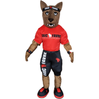 Costume de mascotte de loup-chien de dessin animé de Noël pour adultes, professionnel, pour spectacles publicitaires - Unisexe
