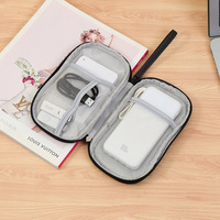 Sac de rangement numérique imperméable à double couche en Oxford, étui de protection antichoc pour appareils électroniques, sac de transport pour câbles, chargeurs et alimentations