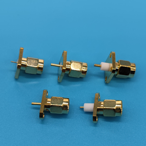 用于插头<span class=keywords><strong>2</strong></span>孔方法兰不锈钢射频印刷电路板兼容焊料微带面板插座-JFD-X - Product Image 1