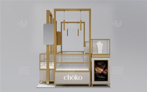 Tùy chỉnh đồ trang sức kiosk kính hiển thị tủ trung tâm mua sắm đồ trang sức hiển thị kiosk - Product Image 6