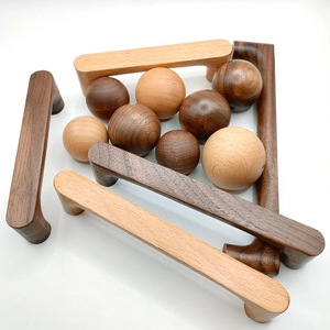 Poignée de tiroir en bois de noyer lisse et élégante, poignée de meuble en bois d'origine - Product Image 3