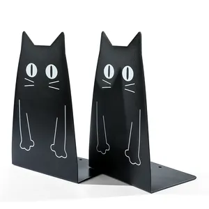 منتج للبيع بالجملة: حافة كتب معدنية مقطعة بالليزر على شكل قطة مع طباعة
