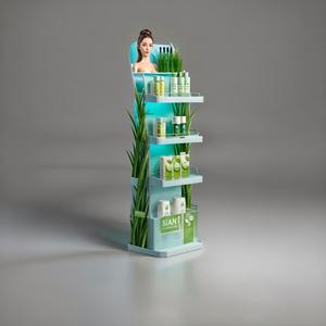 <span class=keywords><strong>Fancy</strong></span> Schoonheidssalon Vloer Aangepaste Waterfles Display Stand Cosmetisch Product Display Plank - Product Image 1