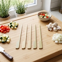 Vente en gros de brochettes/bâtonnets en bambou jetables Sanyou de 20 cm de long avec impression de logo dans un sac pour barbecue en plein air et utilisation en cuisine