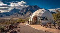 Moderna Cúpula de Aluminio y Vidrio para Hotel, Glamping Pod con Vidrio Templado con Protección UV, Habitación Transparente de 360 Grados para Observación de Estrellas