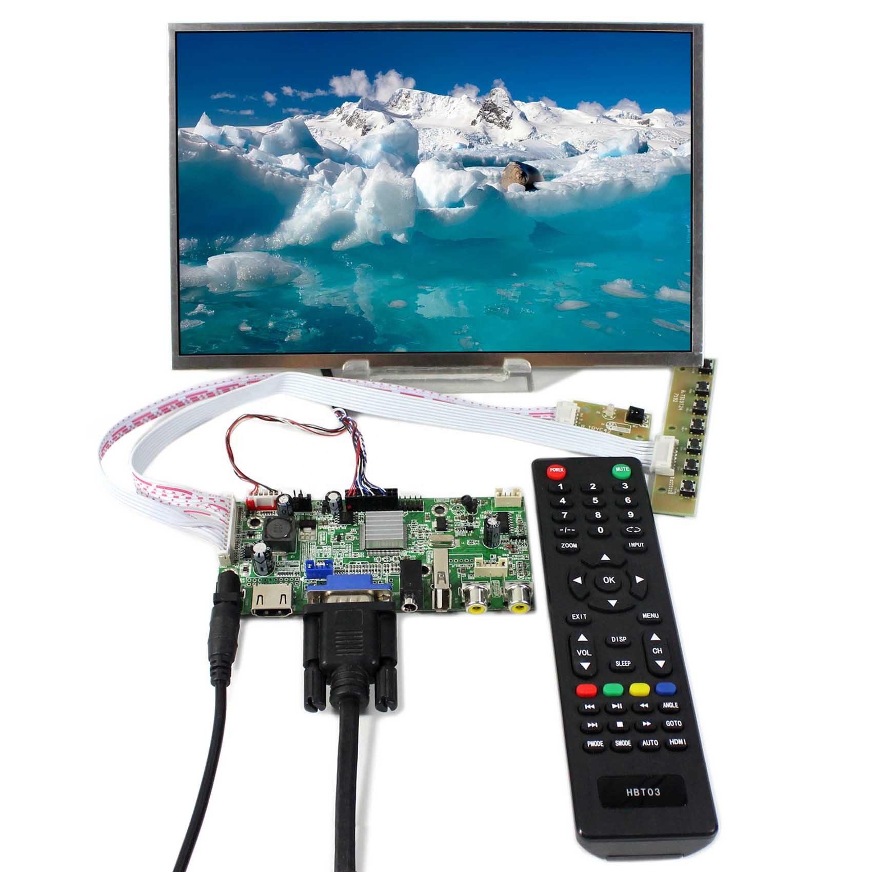Плата контроллера H DMI VGA 2AV USB LCD с ЖК-экраном 10,1 дюйма 1280x800