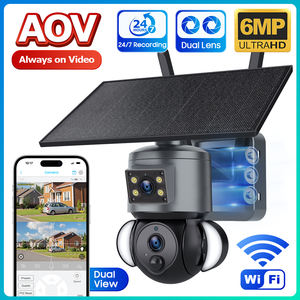 AOV 4MP Dual Lens Dome CCTV <b>Camera</b> 2K Full-Time Video Battery 4G SIM <b>Card</b> Solar Powered Human Detection Security - Product Image 2