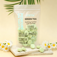 Bombes de bain rafraîchissantes pour les pieds au thé vert et à l'eucalyptus pour pédicure, pieds secs et craquelés, adoucissantes, exfoliantes, anti-odeurs
