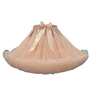 Wholesale of women's pleated ruffled ruffled puffy skirt in factory adult white short tutu skirt girls party dresses