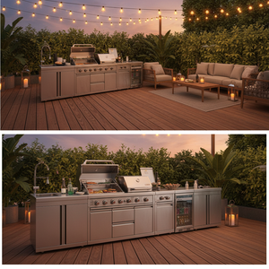 <span class=keywords><strong>Cocinas</strong></span> Modulares <span class=keywords><strong>de</strong></span> Exterior <span class=keywords><strong>con</strong></span> Parrilla Barbacoa Tipo Huevo en Gabinete Moderno <span class=keywords><strong>de</strong></span> <span class=keywords><strong>Aluminio</strong></span> Negro para Jardín y Camping <span class=keywords><strong>de</strong></span> Foshan - Product Image 1