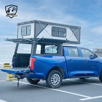 Huntoo Camper de camionnette personnalisable à toit rigide, tout-terrain, en aluminium, avec douche intégrée