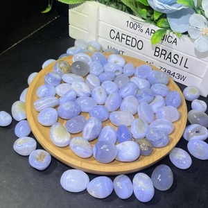 Gran oferta, ágata de encaje azul curativo Natural, <span class=keywords><strong>Calcedonia</strong></span> azul Natural, piedras caídas, grava de cristal pulido para Decoración - Product Image 2