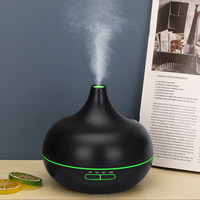 Humidificateur ultrasonique LED à 7 couleurs changeantes avec télécommande USB 500 ml, humidistat, diffuseur d'huiles essentielles de table, garantie 1 an
