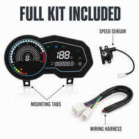 Tachometer Speedometer Kluster Instrumen Sepeda Motor Digital untuk Italika 125Z 150Z 150SZ 170Z Odometer Pengukur Bahan Bakar 12V