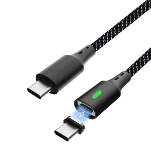 สายชาร์จแม่เหล็ก1.5ม. 2ม. 100วัตต์ทำจากไนลอนสายดาต้าแม่เหล็กถัก USB สำหรับเครื่องชาร์จ PD 30W 65W 100W - Product Image 3