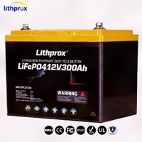 Batterie Lithium à décharge profonde 12,8V 300AH Grade A Professionnelle Basse Température LiFePO4 RV BMS Bluetooth Terminal M8 CE RoHS IP67 OEM ODM