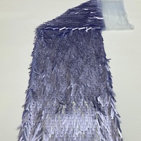 Tissu en maille brodé de sequins rectangulaires brillants de luxe en gros pour costumes de danse pour filles et robes de mariée