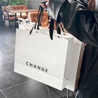 Sacs de Shopping Cadeaux en Papier d'Art de Luxe en Gros, Poignées Personnalisées, Emballage Recyclable pour Marques de Sous-vêtements, Vêtements, Chaussures et Chaussettes