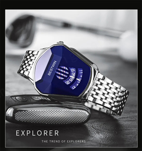 Gran oferta BESTWIN 1212 reloj deportivo de marca superior de lujo para hombre, reloj de pulsera resistente al agua de cuarzo de acero inoxidable dorado, reloj Masculino - Product Image 6