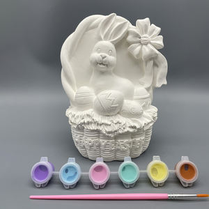 儿童DIY 3D复活节石膏绘画套装趣味复活节彩蛋兔子装饰品绘画玩具 - Product Image 5
