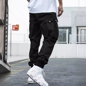 Pantalon cargo grande taille pour hommes, style japonais, tendance, décontracté, avec plusieurs poches, coupe ample avec revers, pour adolescents, printemps 2023 - Product Image 3