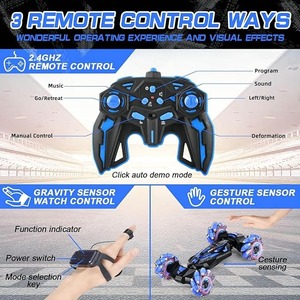 1:12 제스처 감지 RC 스턴트 자동차 2.4Ghz 4WD 손으로 제어 RC 드리프트 자동차 라이트 업 음악 장난감 - Product Image 5