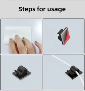152 pezzo di clip per cavi autoadesive Organizer Kit di gestione del cavo di gomma per TV Office Car Home-cavo cavo Modulare Organizer - Product Image 5
