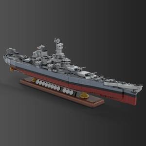 Funbuild WW2 navi da guerra della marina militare MOC-202011 la corazzata classe Iowa <span class=keywords><strong>USS</strong></span> Missouri modello incrociatori Set di blocchi - Product Image 3