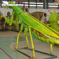 Mantodea artificial de animatronic, modelo de animal de tamaño real