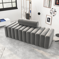 Banc d'entrée moderne pour la maison, pouf rond pour salon, canapé blanc, tabouret de chambre à coucher