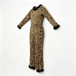 Pijama de leopardo personalizado, pijama de guepardo, disfraz de leopardo, ropa de dormir de leopardo de peluche - Product Image 2