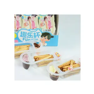 Supplier Kids Snacks Food Strawberry Cream Covered Biscuit Sticks Milk Chocolate Coated Finger Biscuits