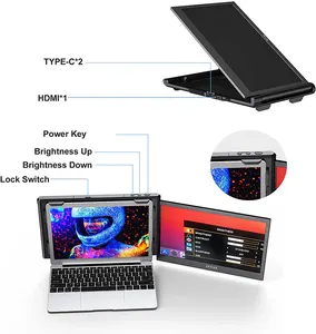 2023 Terbaik Populer OFIYAA P1 Plus 13.3 Inci Dual Monitor Portabel Layar Laptop Extender Laptop Yang Dapat Diperluas Layar