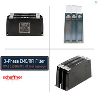 Filtre de ligne triphasé Schaffner FN3025HL-10-71 pour modes communs (EMC/EMI/RFI), montage sur châssis, 10A 520VAC 0.1mA, fuite ultra-faible