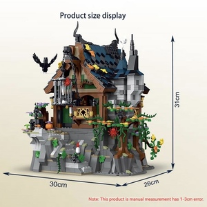 Mork 033011 Thời Trung Cổ huyền diệu nhà phù thủy khối xây dựng đường phố xem lắp ráp đồ chơi sinh nhật quà tặng cho trẻ em gái - Product Image 4
