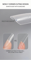 MyBeautyNails Soft Gel Half Cover Full Cover Long Almond Coffin Matte Nail Extension Nail Tips with Guidelines