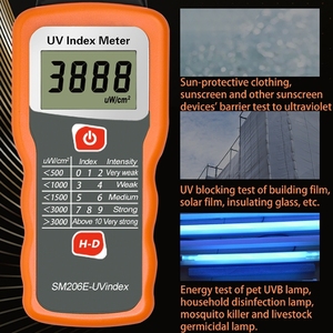 Electronic Digital UV Index Meter Ultraviolet Intensity Tester Sunlight <b>Sunscreen</b> Solar Film Blocking Performance - Product Image 2