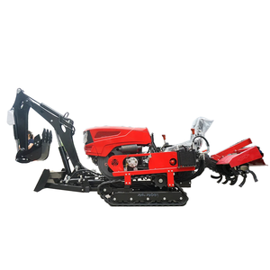 Mini Trattore Cingolato Multifunzione, Micro Coltivatore Cingolato Semovente, Motozappa Rotante per Piccoli Campi Agricoli - Product Image 1