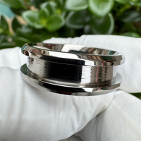 Großhandel 8mm Edelstahl Mode Ring Rohlinge Core Blank Inlay Eheringe für Frauen und Männer für Geschenk und Party