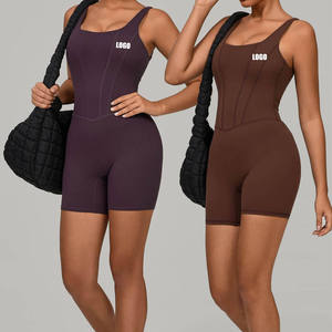Vente en gros de <span class=keywords><strong>justaucorps</strong></span> et combinaisons de sport pour femmes, à séchage rapide, sexy, à bretelles réglables, dos nu, pour le yoga et le fitness - Product Image 1
