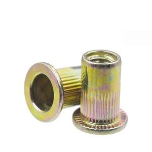 Tuercas de Remache FULLER con Rayas Verticales Rectas, Recubrimiento de Zinc Amarillo, Fabricantes de Fijaciones de China, Tuerca de Inserción Métrica - Product Image 5