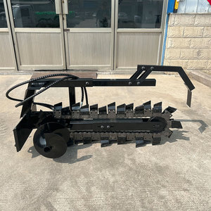 Chargeuse compacte sur chenilles diesel hydraulique avec accessoire trancheuse, machine chinoise - Product Image 4