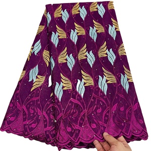 Alta calidad para decoraciones de diamantes de imitación de encaje de gasa de algodón suizo estilo Sexy Senegal bordado para exportación África Salwar Kameez <span class=keywords><strong>St</strong></span> - Product Image 1