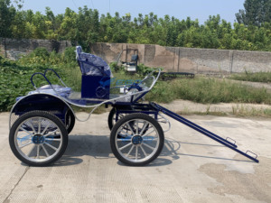 Chariots de transport pour chevaux de type anglais Marathon avec harnais en plastique pour sports équestres - Product Image 2