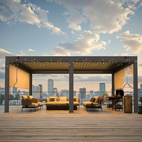 Pergola en aluminium à prix compétitif avec toit à lames orientables, pavillon extérieur de haute qualité pour jardin