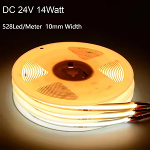 Dc24v 10mm chiều rộng 14Watt/mét 1500 lumen COB dẫn dải đèn mật độ cao linh hoạt 528LED/S 5meter/16.4ft thông minh dải đèn - Product Image 2