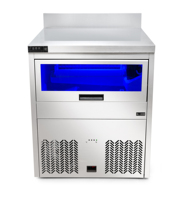 Machines à glaçons commerciales en gros avec bar lumineux bleu, capacité de stockage de 30 kg, compresseur Emerson 220V 335W pour hôtels haut de gamme