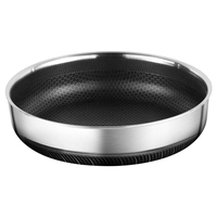 Ensemble de 6 casseroles de cuisine en acier inoxydable antiadhésives avec poignée détachable, personnalisable en gros