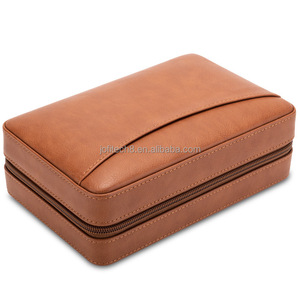 Étui à cigares en cuir à 6 doigts, rectangulaire, portable, pour le voyage, finition mate, design classique, vente en gros - Product Image 1
