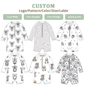 Tutina Estiva in Cotone di Bambù per Neonati, a Maniche Corte, <span class=keywords><strong>Taglie</strong></span> Grandi, Morbida, con Bottoni, per Gattonare - Product Image 2